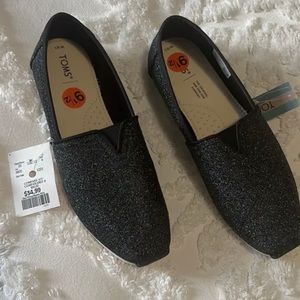 Black Glitter TOMS sneaker